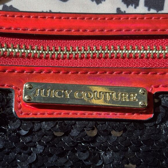Juicy Couture Leopard Print, Black Sequin, and Red Mini Backpack Glam Rock - Picture 11 of 12